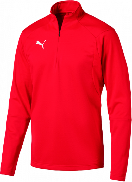 Puma - Liga Training 1/4 Zip Top - Rouge & blanc