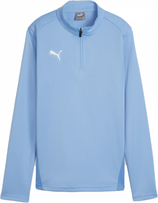 Puma - Team Goal Training Top With Half Zip Women - Hellblau & weiß